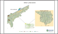This is the Great Lakes Basin map of Pennsylvania.