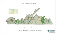 This is the Potomac River Basin Map in Pennsylvania.