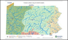 This is Major Watershed Basins Map in Pennsylvania.